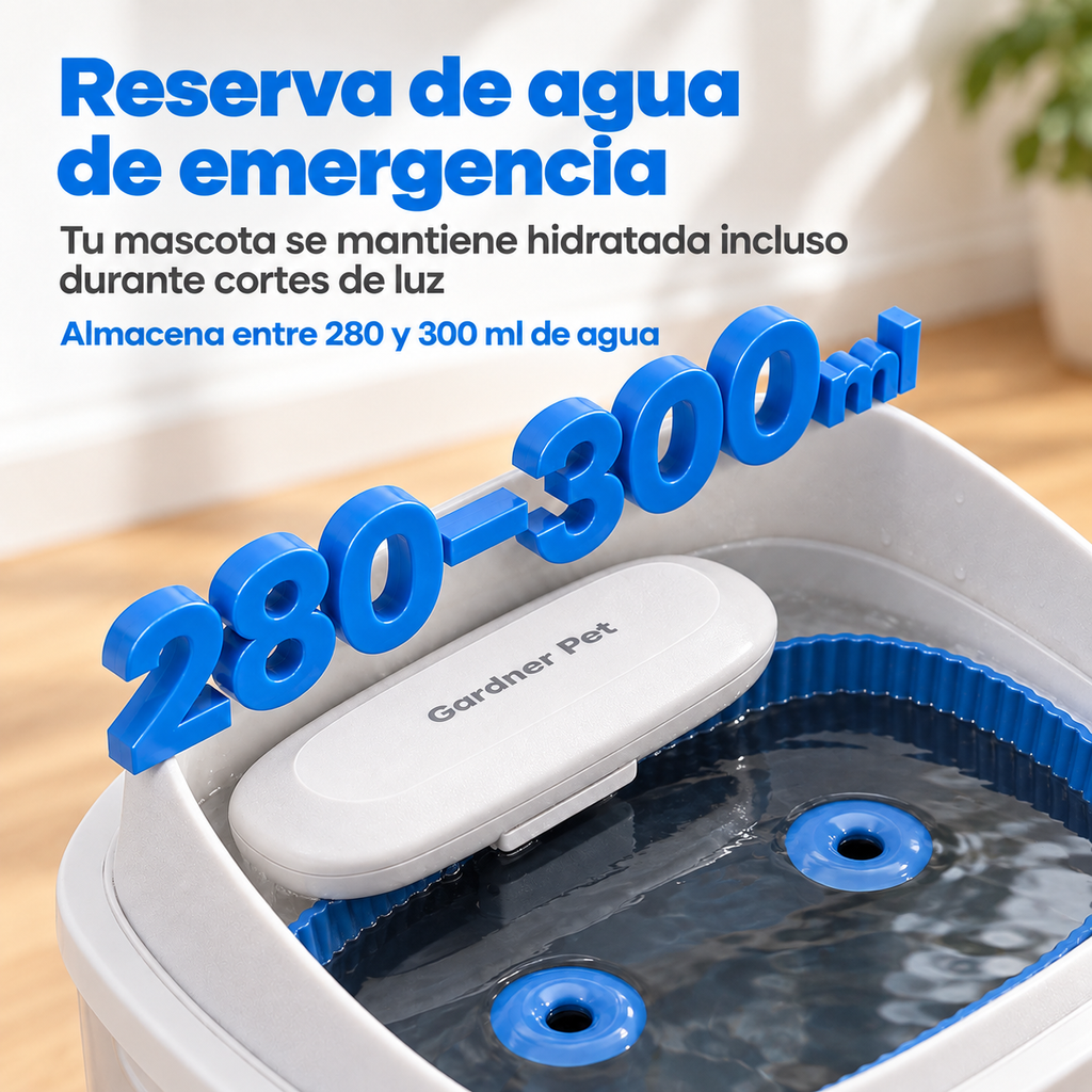 Reserva de agua de emergencia ante cortes de corriente