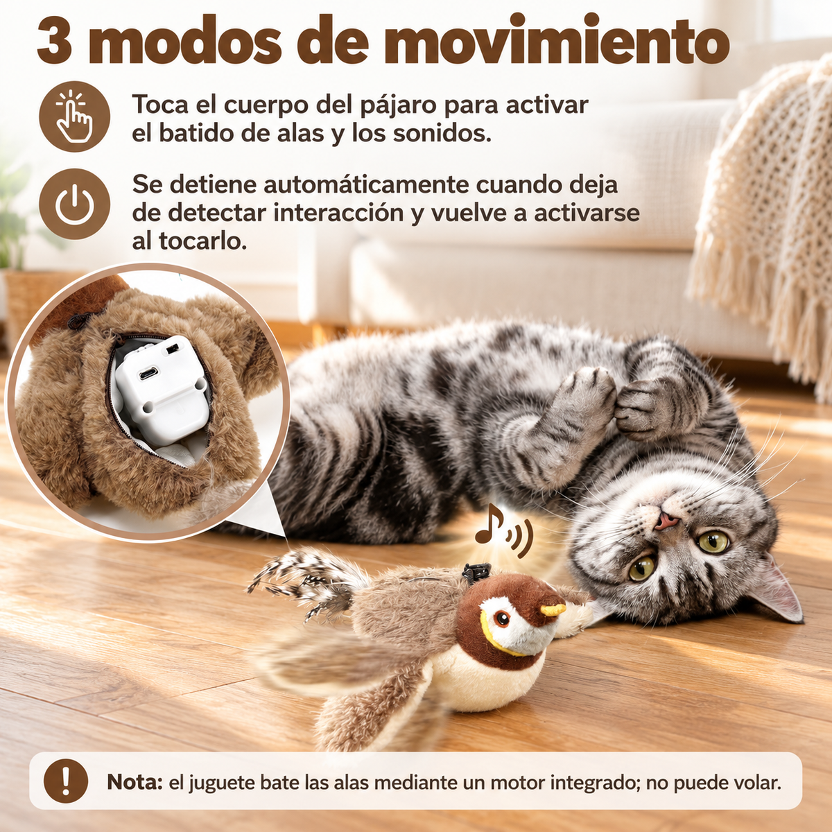 Varios modos de movimiento automático e impredecible
