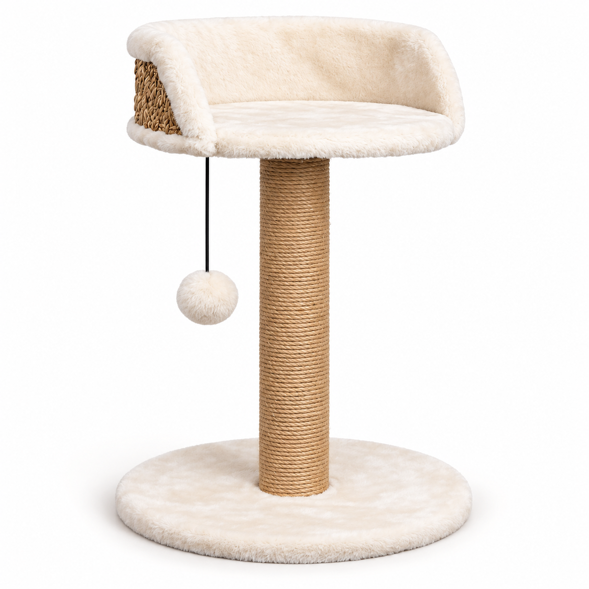 Vista frontal del árbol para gatos