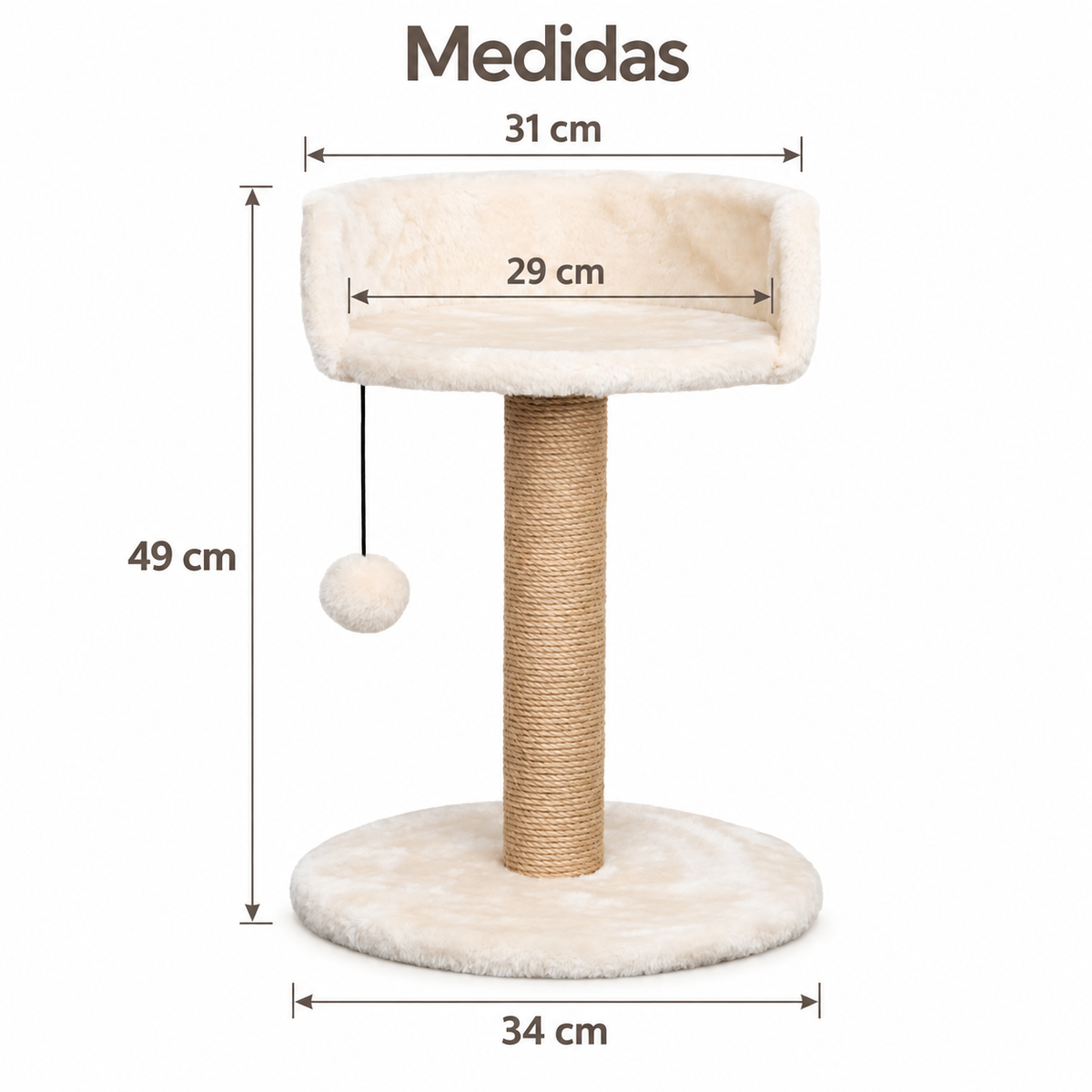 Medidas del árbol de 49 cm