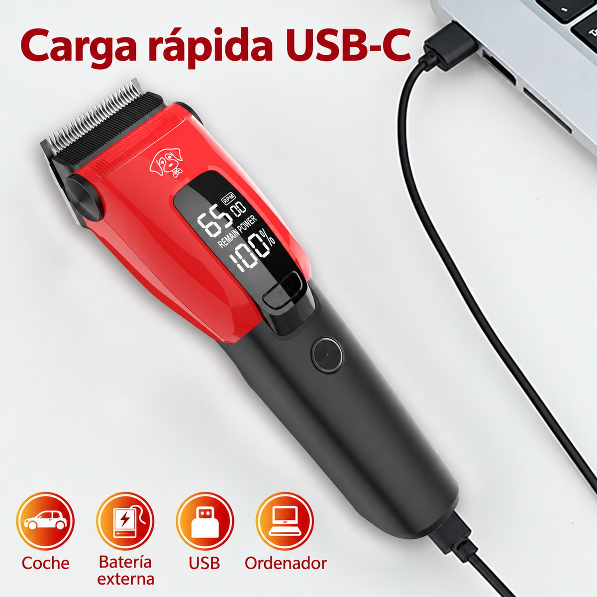 Carga rápida por USB-C