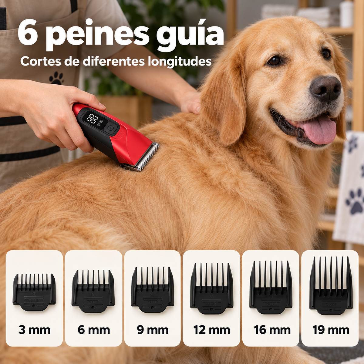 Peines guía con varias longitudes de corte