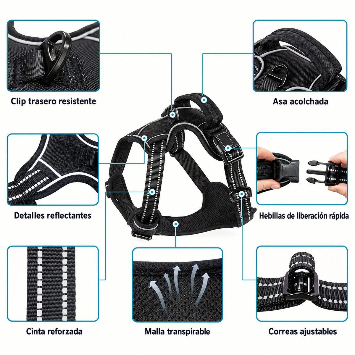 Características del arnés antitirones