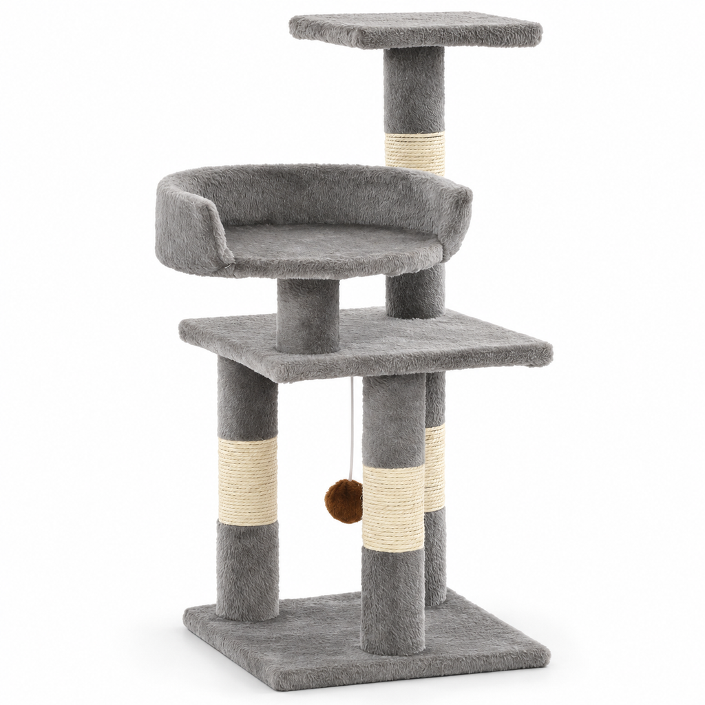 Rascador para gatos de 65 cm con columnas de sisal natural
